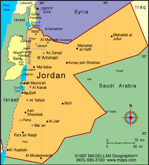 countries around jordan